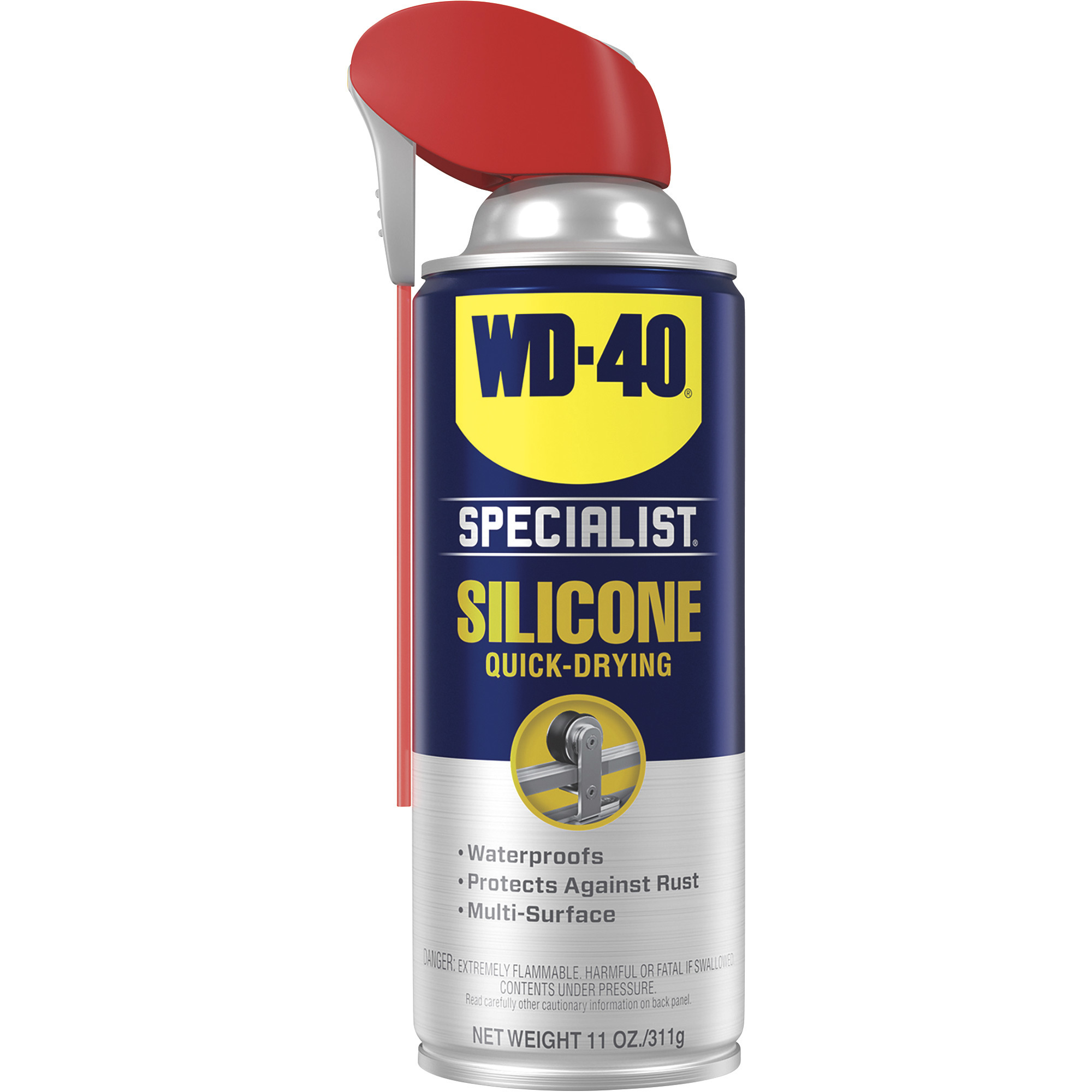 WD-40 Specialist Water Resistant Silicone Lubricant Spray, 11-Oz., With Smart Straw, Model# 300011